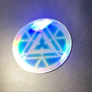 Geometric Metallic Prismatic Reflective Single Decor Sticker